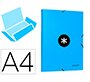Carpeta antartik gomas tres solapas carton forrado a4 color azul