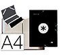 Carpeta antartik clasificadora a4 12 departamentos gomas carton forrado color negro