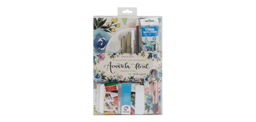 Set acuarela vang gogh floral