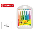 Rotulador stabilo fluorescente swing cool swing cool estuche 6 unidades colores surtidos