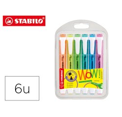 Rotulador stabilo fluorescente swing cool swing cool estuche 6 unidades colores surtidos
