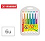 Rotulador stabilo fluorescente swing cool swing cool estuche 6 unidades colores surtidos