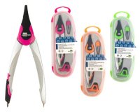 Compas liderpapel adaptador universal y minas colores surtidos