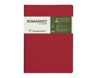 Libreta cosida clairefontaine 14,8x21 cm 96 hojas age-bag liso rojo