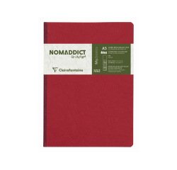 Libreta cosida clairefontaine 14,8x21 cm 96 hojas age-bag liso rojo