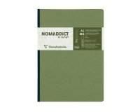 Libreta cosida clairefontaine 14,8x21 cm 96 hojas age-bag liso verde