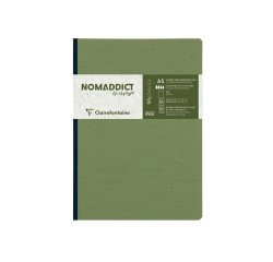 Libreta cosida clairefontaine 14,8x21 cm 96 hojas age-bag liso verde