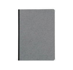 Libreta cosida clairefontaine 14,8x21 cm 96 hojas age-bag liso gris