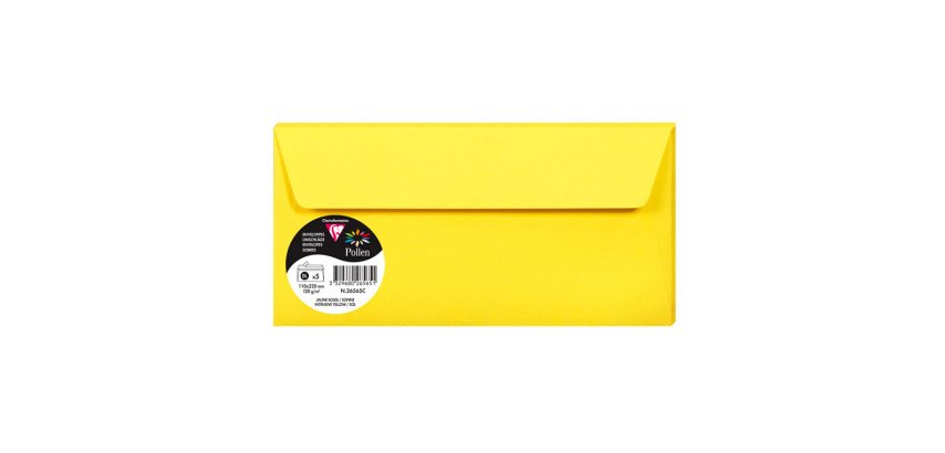Sobre clairefontaine pollen 110x220 cm 120g sol pack de 5 unidades