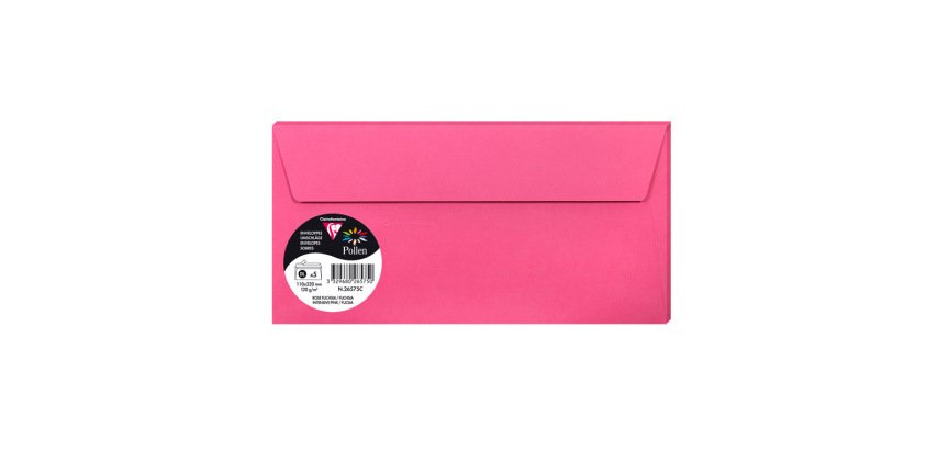 Sobre clairefontaine pollen 110x220 cm 120g fucsia pack de 5 unidades