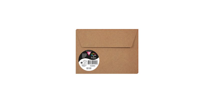 Sobre clairefontaine pollen 114x162 cm 120g kraft pack de 5 unidades