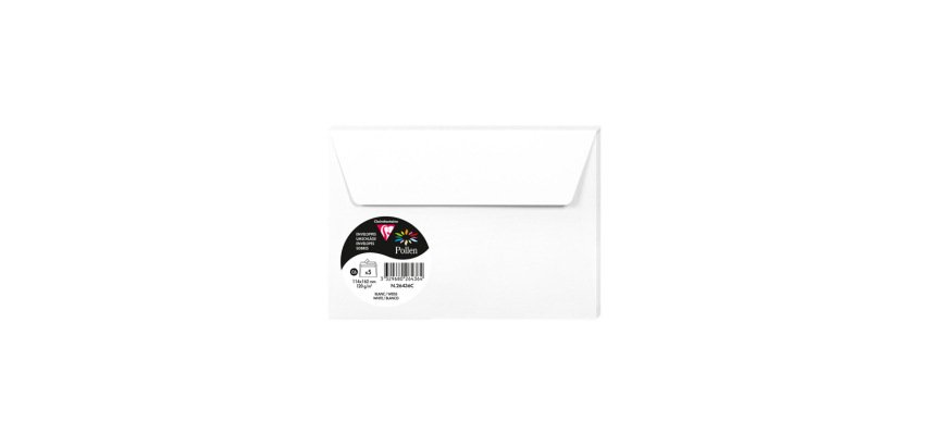 Sobre clairefontaine pollen 114x162 cm 120g blanco pack de 5 unidades