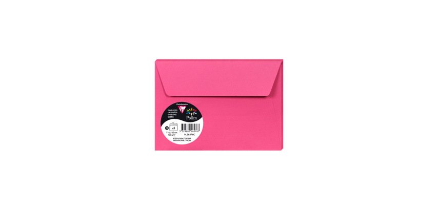 Sobre clairefontaine pollen 114x162 cm 120g fucsia pack de 5 unidades