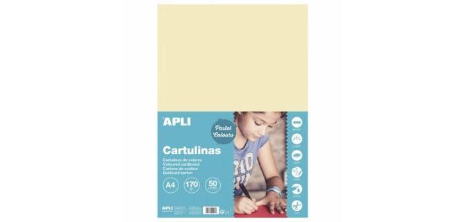 Cartulina apli din a4 170 g/m2 marfil paquete de 50 hojas