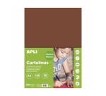Cartulina apli din a4 170 g/m2 marron paquete de 50 hojas