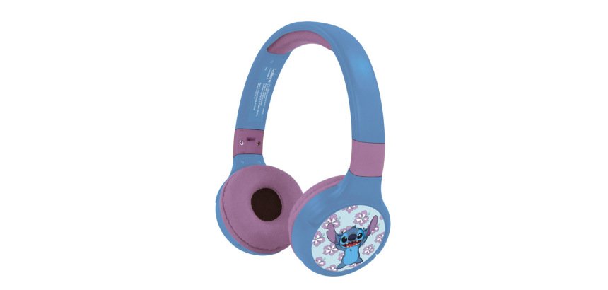 Auriculares plegables lexibook stitch 2 en 1 bluetooth con cable