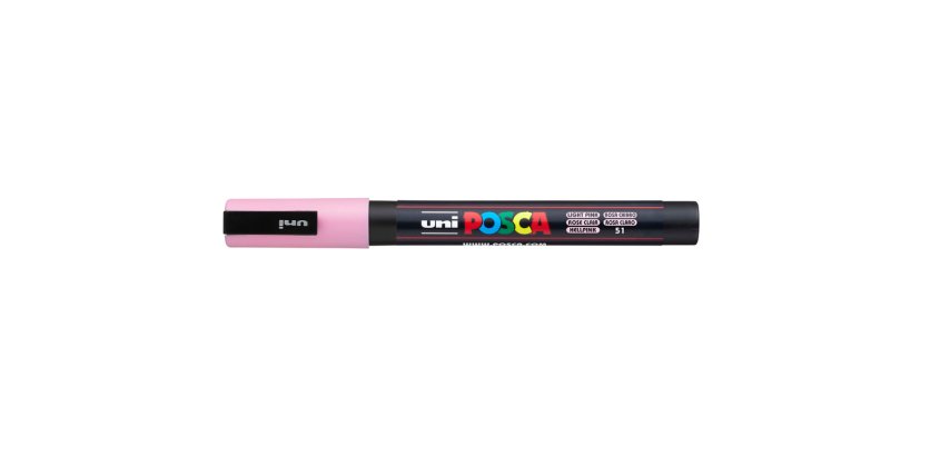 Rotulador uni posca pc-3m rosa claro