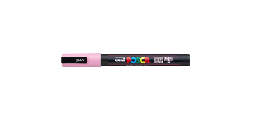 Rotulador uni posca pc-3m rosa claro
