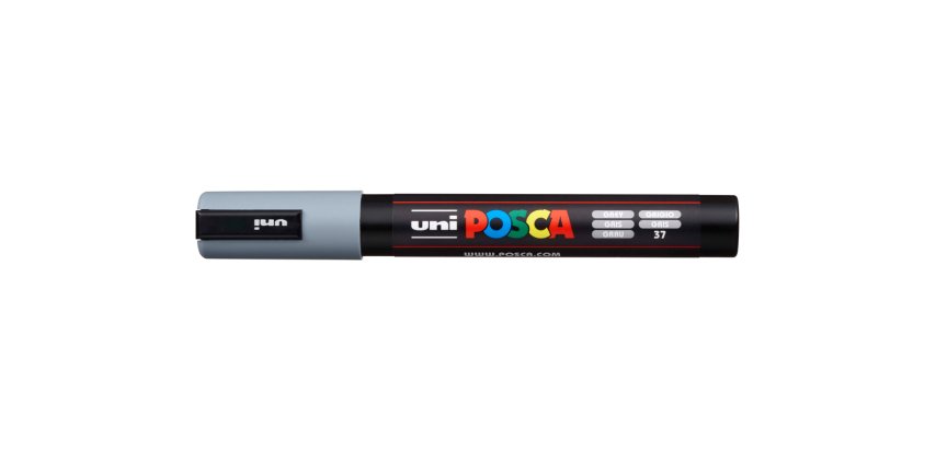 Rotulador uni posca pc-5m gris