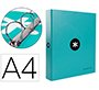 Carpeta 4 anillas 40 mm mixtas antartik a4 forrada color menta