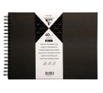 Album espiral para personalizar clairefontaine tapa dura negra 32x24 cm 40 hojas 185 gr