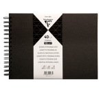 Album espiral para personalizar clairefontaine tapa dura negra 27x20 cm 40 hojas 185 gr