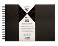 Album espiral para personalizar clairefontaine tapa dura negra 27x20 cm 40 hojas 185 gr