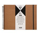 Album espiral para personalizar clairefontaine tapa dura kraft 32x24 cm 40 hojas 200 gr