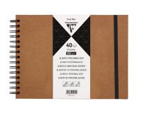 Album espiral para personalizar clairefontaine tapa dura kraft 27x20 cm 40 hojas 200 gr