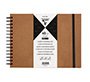 Album espiral para personalizar clairefontaine tapa dura kraft 27x20 cm 40 hojas 200 gr