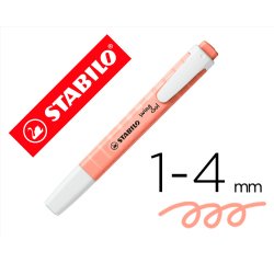 Rotulador stabilo fluorescente swing cool pastel melocoton