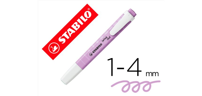 Rotulador stabilo fluorescente swing cool pastel violeta