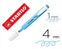 Rotulador stabilo fluorescente swing cool pastel azul ventoso
