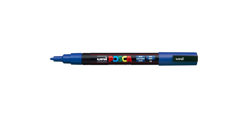 Rotulador uni posca pc-3m marcador de pintura punta conica 0,9-1,3 mm azul