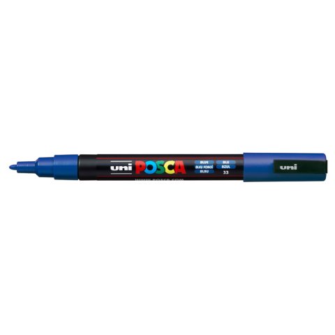 Rotulador uni posca pc-3m marcador de pintura punta conica 0,9-1,3 mm azul