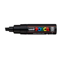 Rotulador uni posca pc-8k marcador de pintura punta biselada 8 mm negro