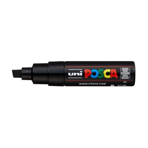 Rotulador uni posca pc-8k marcador de pintura punta biselada 8 mm negro
