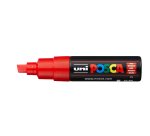 Rotulador uni posca pc-8k marcador de pintura punta biselada 8 mm rojo