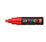 Rotulador uni posca pc-8k marcador de pintura punta biselada 8 mm rojo