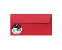 Sobre clairefontaine pollen 110x220 mm rojo grosella pack de 5 unidades