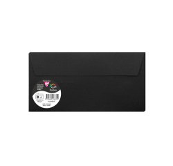 Sobre clairefontaine pollen 110x220 mm negro pack de 5 unidades