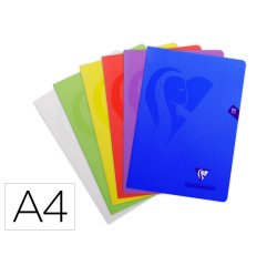 Libreta clairefontaine din a4 48 hojas polipropileno cuadro 4 mm colores surtidos
