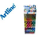 Expositor artline poster marker 96 unidades colores surtidos 51 uds 2 mm / 33 uds 6 mm / 12 uds 12 mm