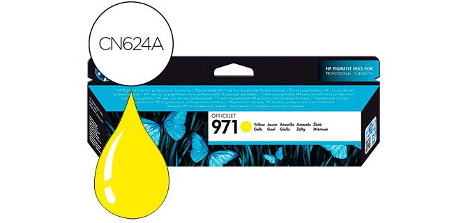 HP 970 CN621AE Cartucho Original Amarillo (3000 páginas)
