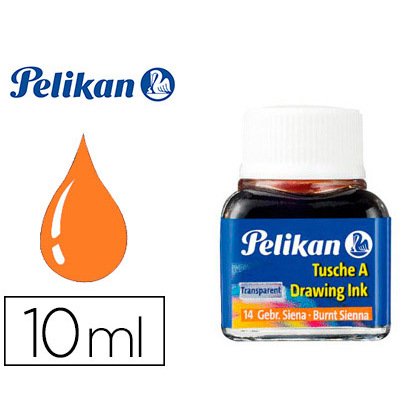 Tinta china pelikan siena tostada bote de 10 ml