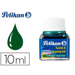 Tinta china pelikan verde oscuro bote de 10 ml