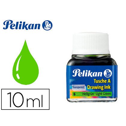 Tinta china pelikan verde claro bote de 10 ml