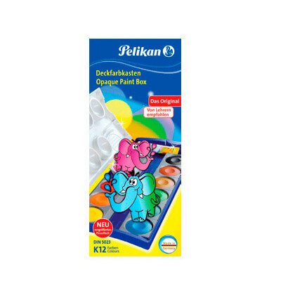 Acuarela pelikan k12 estuche plastico 12 colores