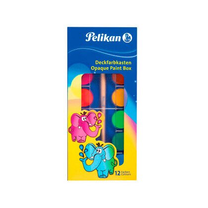 Acuarela pelikan 12 colores con pincel estuche de plastico