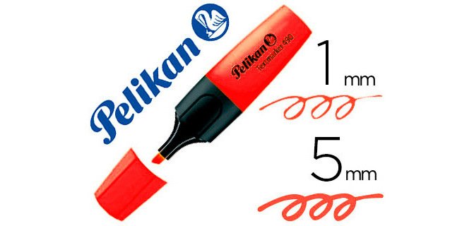 Rotulador pelikan fluorescente textmarker 490 rojo